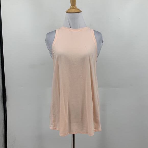 Lululemon Top Tank Women 4/6/8 Ice Peach All Tied Up Open Back Stretch High Neck - Picture 2 of 8